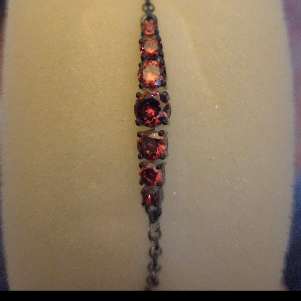 Elegant Red Ruby Gemstone Adjustable Bracelet - image 2